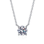 [Elowen]CLASSIC FOUR-PRONG SOLITAIRE MOISSANITE NECKLACE