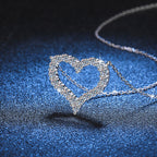 [Elowen]ROMANTIC HEART MOISSANITE PENDANT NECKLACE