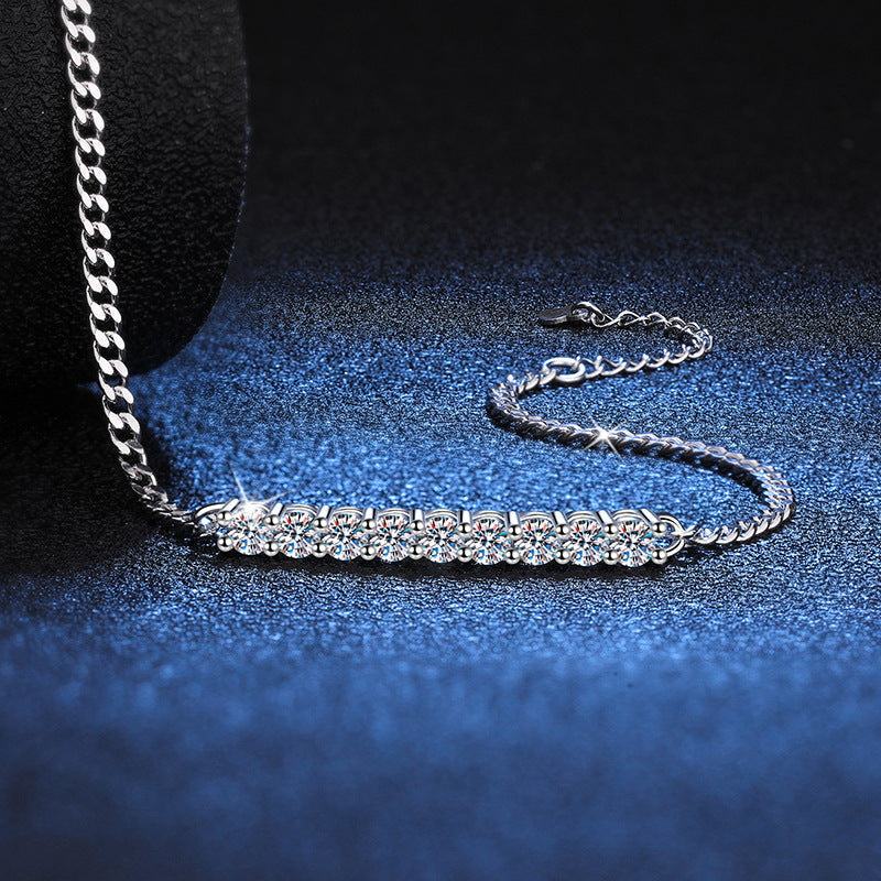 [Elowen]SMILING CURVE MOISSANITE BRACELET