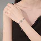 [Elowen]DOUBLE-STONE "LOVE LINK" MOISSANITE BRACELET