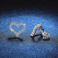 [Elowen]SPARKLING HEART-SHAPED MOISSANITE STUD EARRINGS
