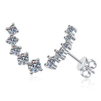 [Elowen] SPARKLING SMILE BOGEN-MOISSANIT-OHRSTECKER