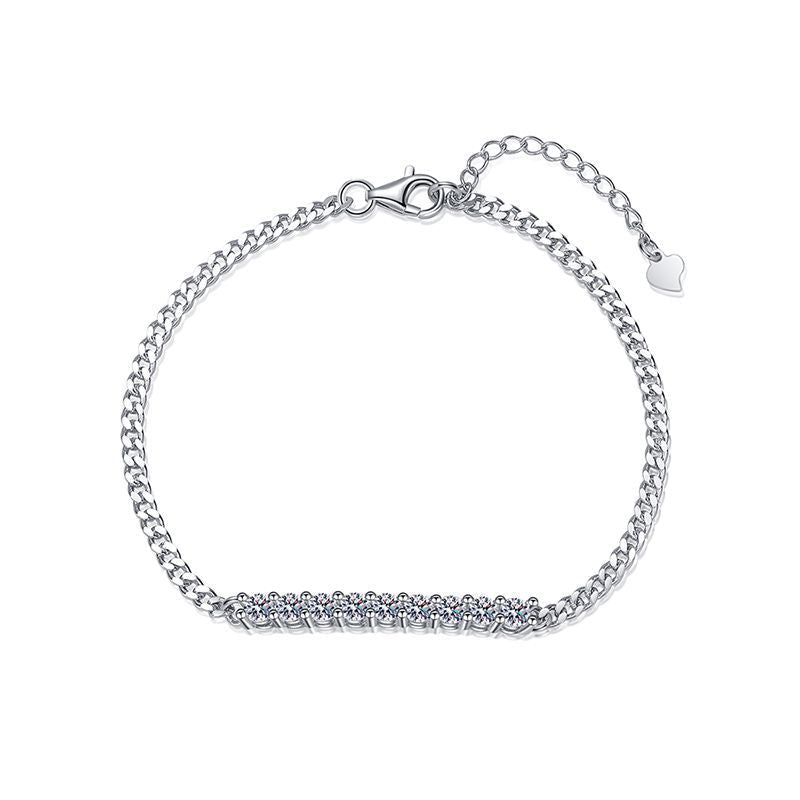 [Elowen]SMILING CURVE MOISSANITE BRACELET