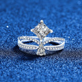 [Elowen]ELEGANT DOUBLE-TWISTED MOISSANITE RING