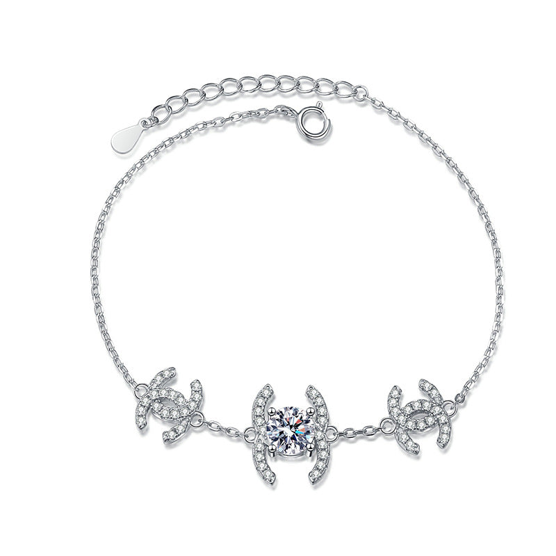 [Elowen]CLASSIC INTERLOCKING MOISSANITE BRACELET