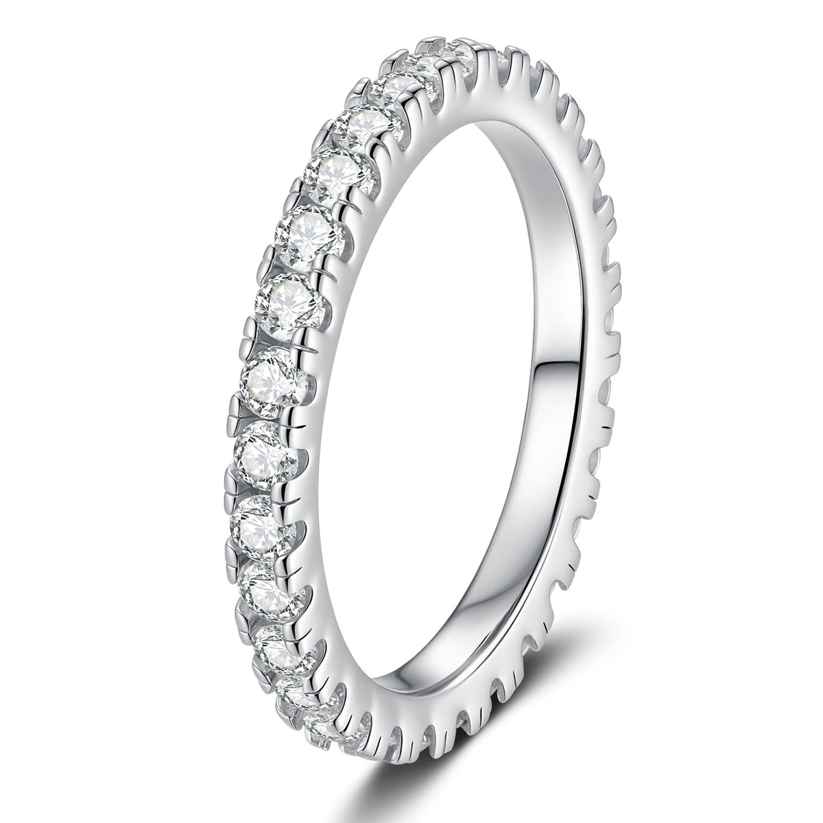[Elowen] ZIERLICHER 0,87 KARAT FULL-ETERNITY-MOISSANIT-RING