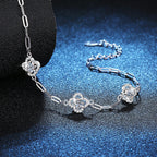 [Elowen]TRIPLE-CLOVER MOISSANITE BRACELET