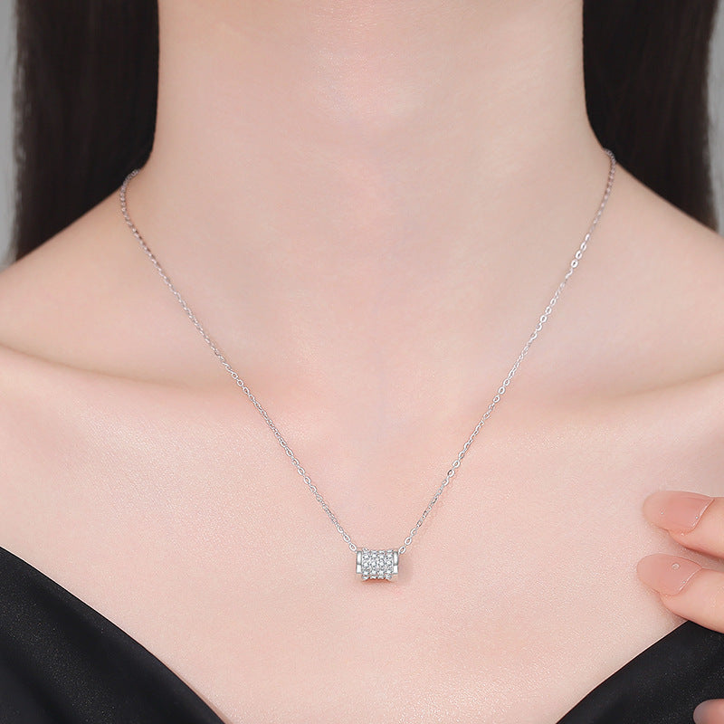 [Elowen]FULL-PAVE "HOURGLASS" MOISSANITE NECKLACE