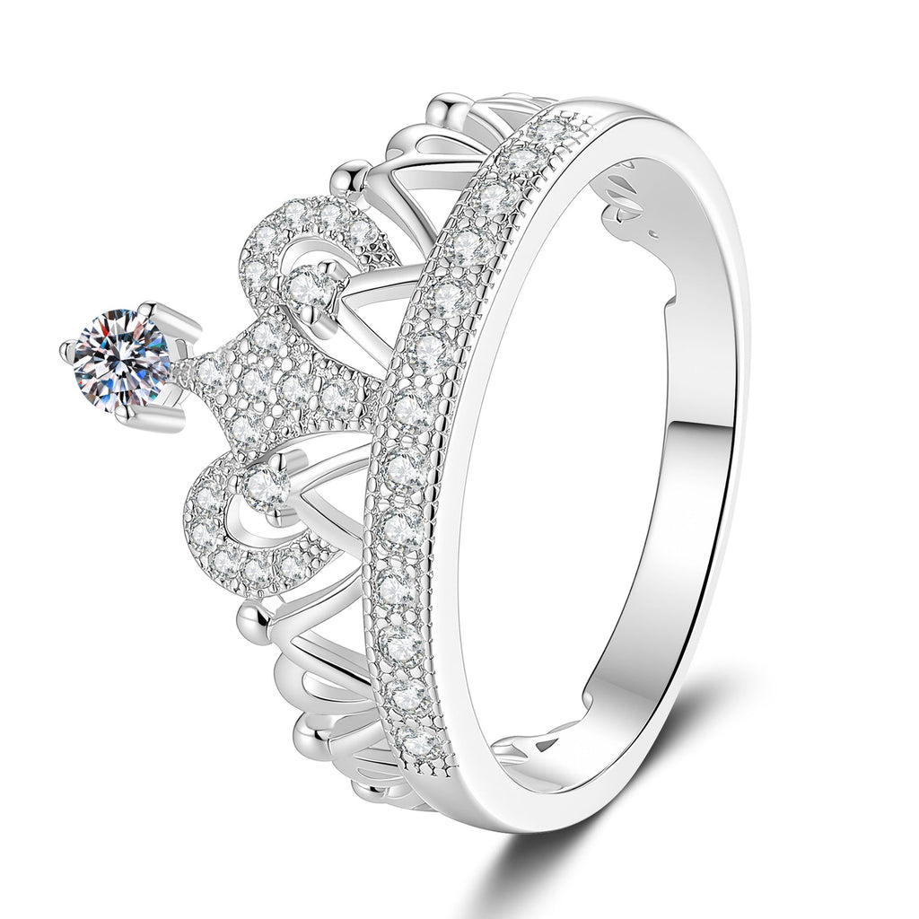 [Elowen]DREAMY CROWN MOISSANITE RING - 1.2CT ELEGANT PRINCESS STYLE
