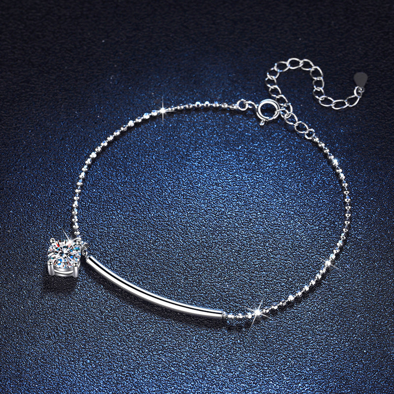 [Elowen]ELEGANT HALF-MOON CURVE MOISSANITE BRACELET