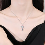 [Elowen]ROYAL FLEUR-DE-LIS MOISSANITE PENDANT NECKLACE