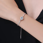 [Elowen]INTERLOCKING HEART & CIRCLE MOISSANITE BRACELET