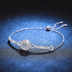 [Elowen]INTERLOCKING HEART & CIRCLE MOISSANITE BRACELET