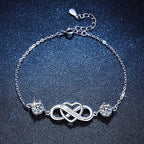 [Elowen]DOUBLE-STONE "LOVE LINK" MOISSANITE BRACELET