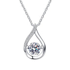 [Elowen]DANCING WATER DROP MOISSANITE-HALSKETTE