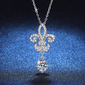 [Elowen]ROYAL FLEUR-DE-LIS MOISSANITE PENDANT NECKLACE