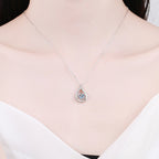 [Elowen]DANCING WATER DROP MOISSANITE-HALSKETTE