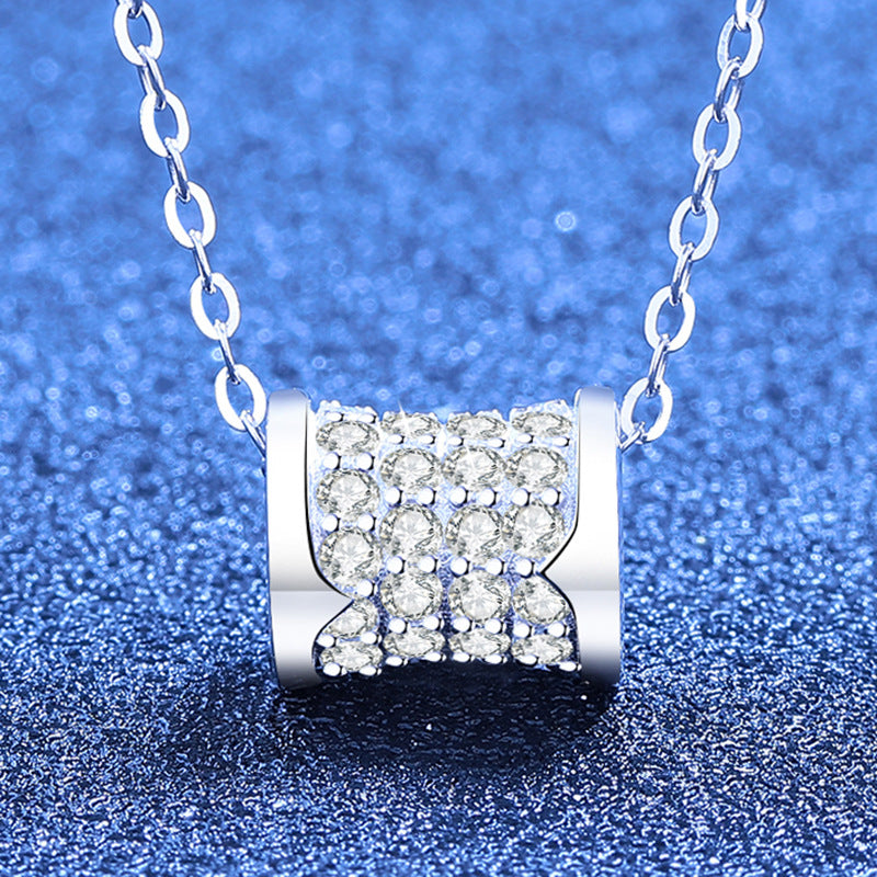 [Elowen]FULL-PAVE "HOURGLASS" MOISSANITE NECKLACE