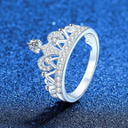 [Elowen]DREAMY CROWN MOISSANITE RING - 1.2CT ELEGANT PRINCESS STYLE