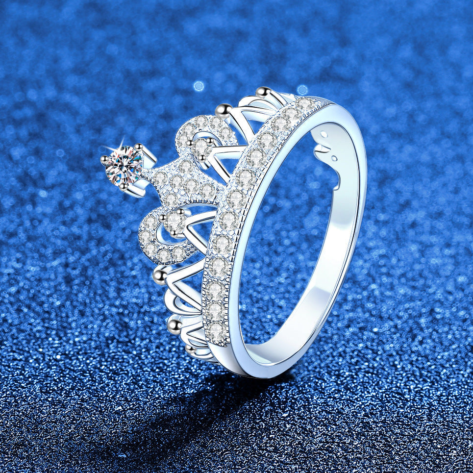 [Elowen]DREAMY CROWN MOISSANIT-RING - 1,2 KARAT ELEGANTES PRINZESSIN-MODELL