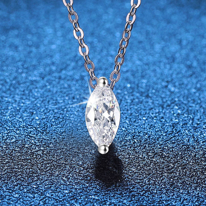 [Elowen]SOPHISTICATED MARQUISE-CUT MOISSANITE PENDANT NECKLACE