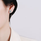 [Elowen]BLOOMING SUNFLOWER MOISSANITE STUD EARRINGS