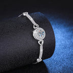 [Elowen]INTERLOCKING HEART & CIRCLE MOISSANITE BRACELET