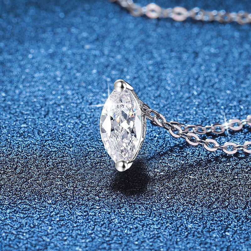 [Elowen]SOPHISTICATED MARQUISE-CUT MOISSANITE PENDANT NECKLACE