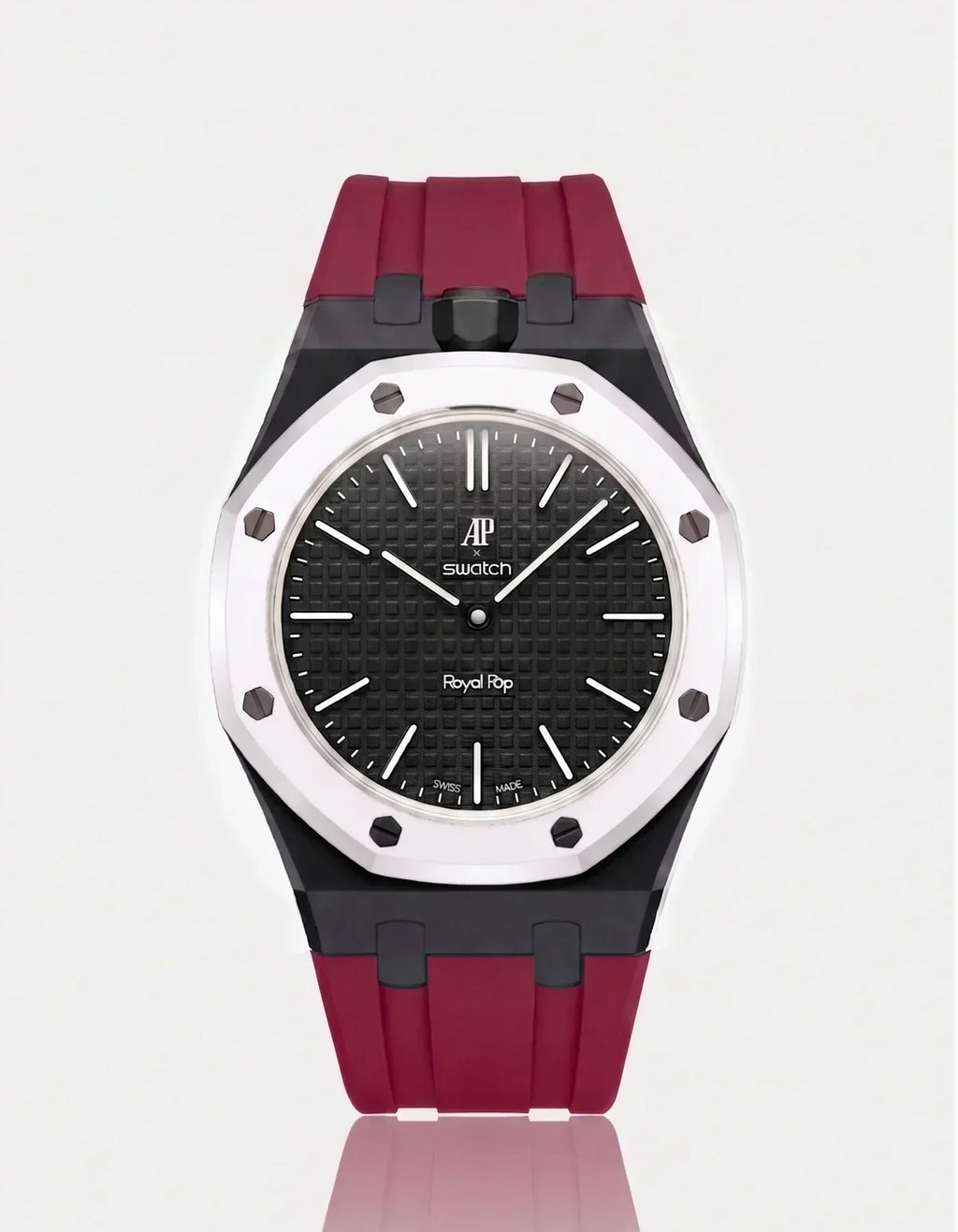 Silicone Strap & Case Royal Pop Ocho Negro(Customize  Colors)