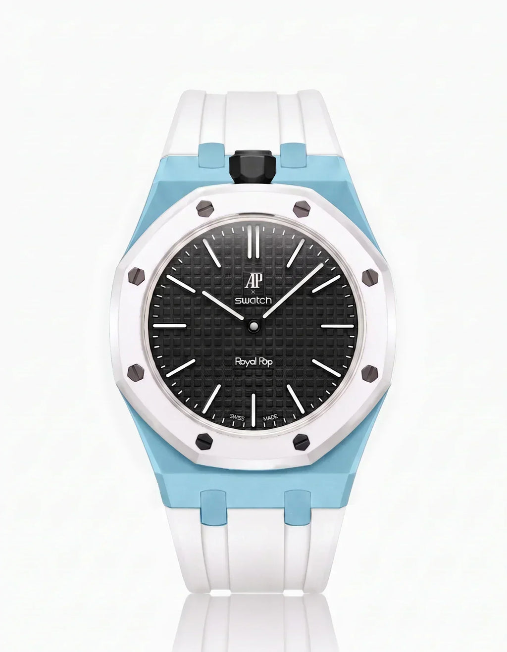 Silicone Strap & Case Royal Pop Ocho Negro(Customize  Colors)
