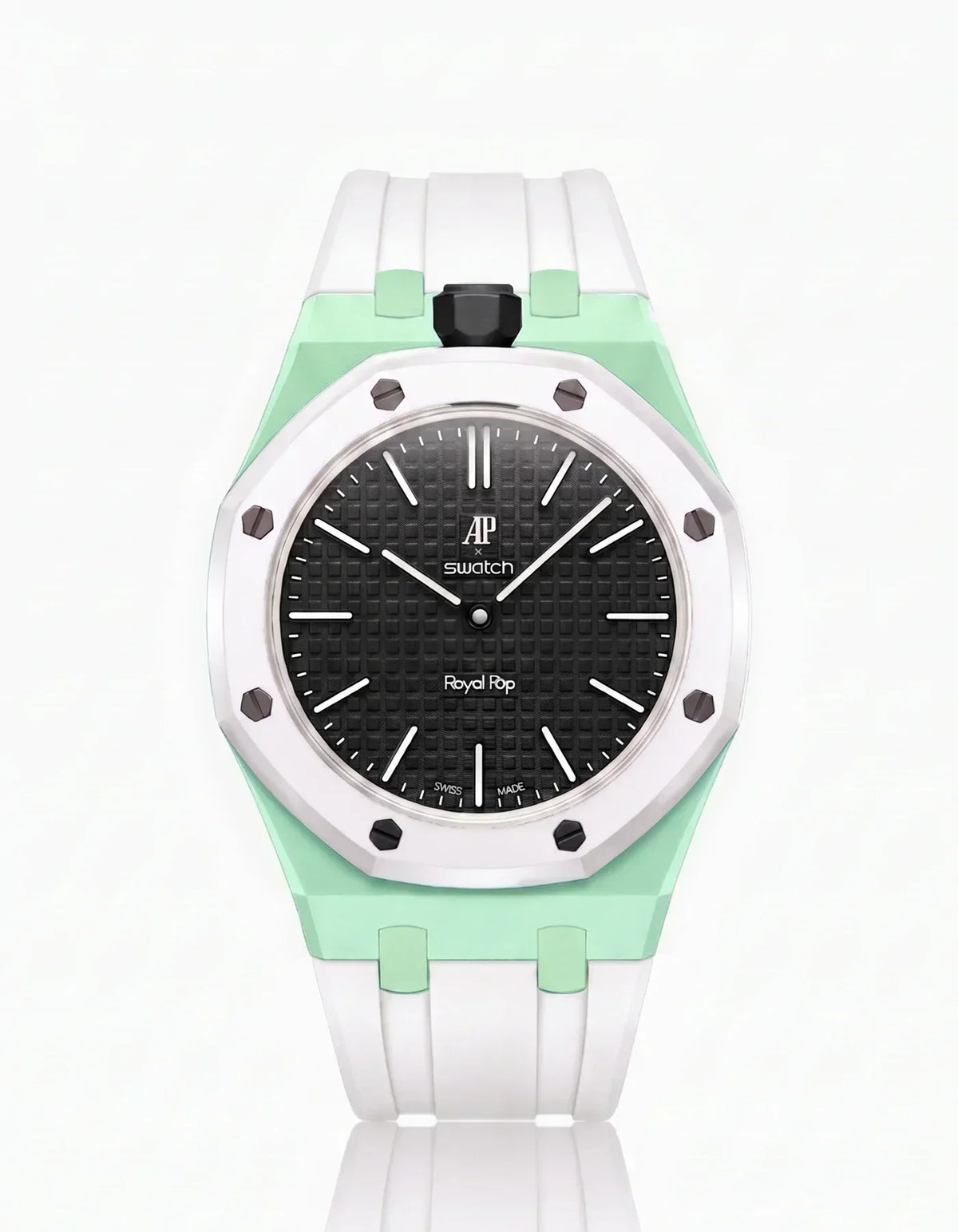 Silicone Strap & Case Royal Pop Ocho Negro(Customize  Colors)