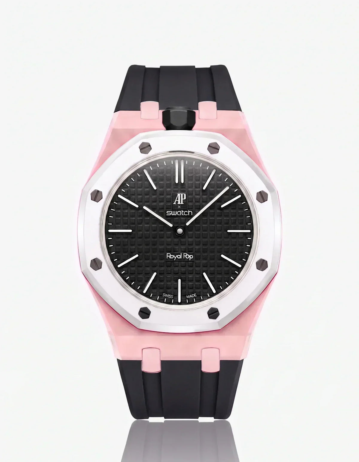 Silicone Strap & Case Royal Pop Ocho Negro(Customize  Colors)