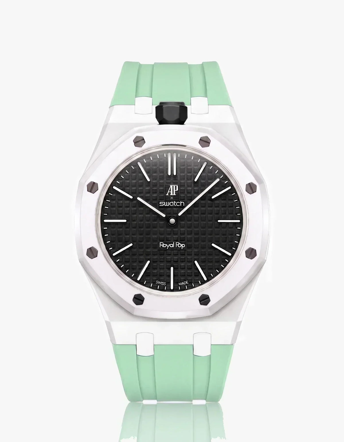 Silicone Strap & Case Royal Pop Ocho Negro(Customize  Colors)