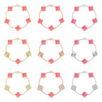 [Elowen jewels ] CLOVER 5 MOTIFS  PINK MOP BRACELET COLLECTION