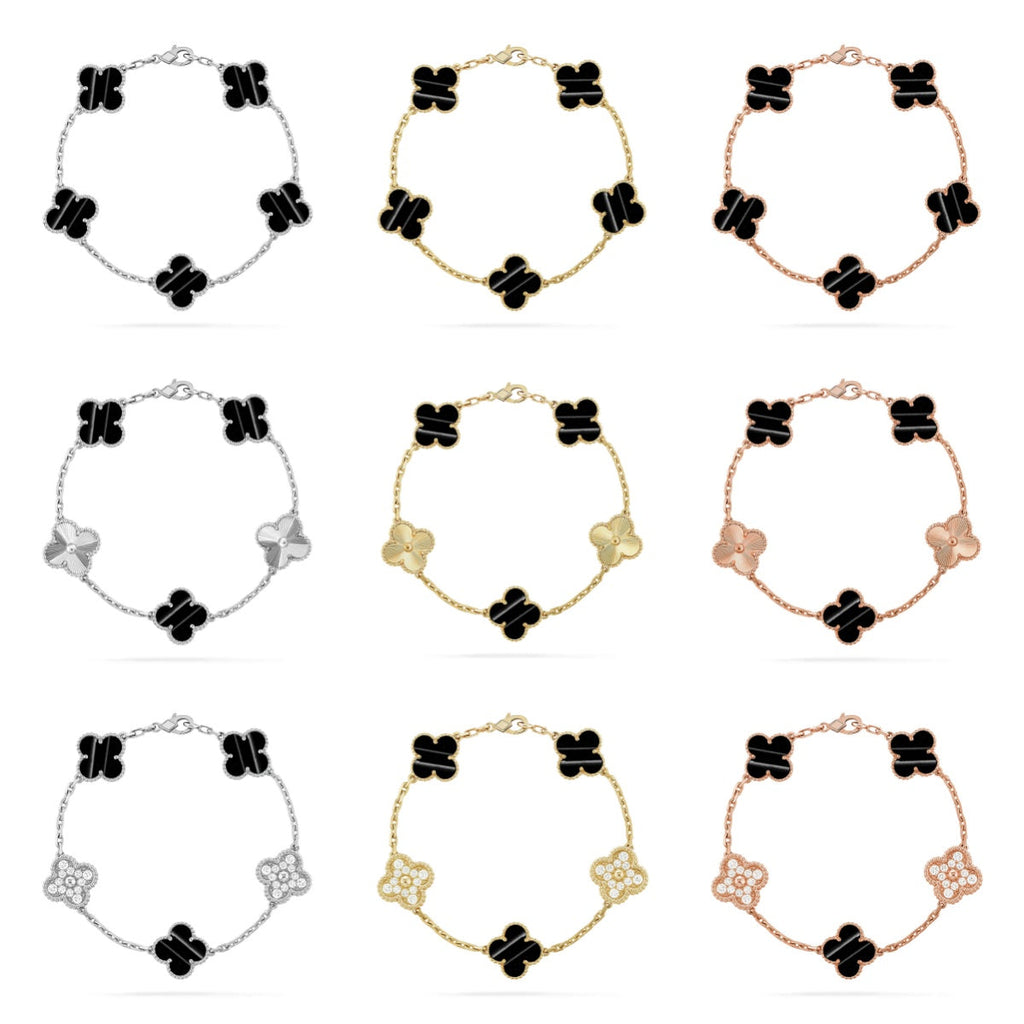[Elowen jewels ] CLOVER 5 MOTIF PULSAR STONE BRACELET COLLECTION
