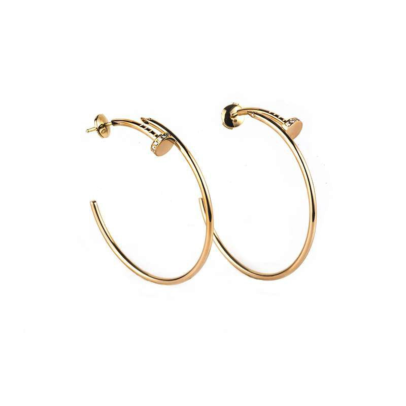 [Elowen jewels ]JUSTE EARRINGS GOLD DIAMONDS 1.8MM