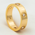 [Elowen jewels ]LOVE RING 5.5MM 6 DIAMONDS PINK GOLD