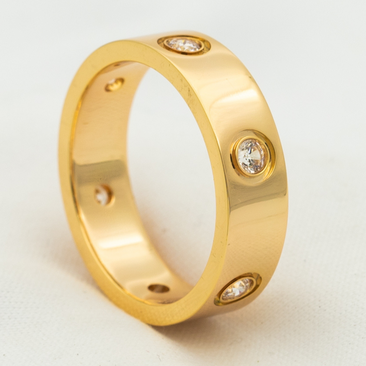 [Elowen jewels ]LOVE RING 5.5MM 6 DIAMONDS PINK GOLD