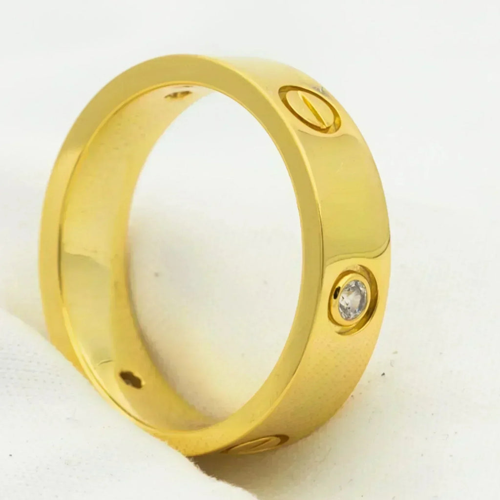 [Elowen jewels ]LOVE RING 5.5MM 3 DIAMONDS GOLD