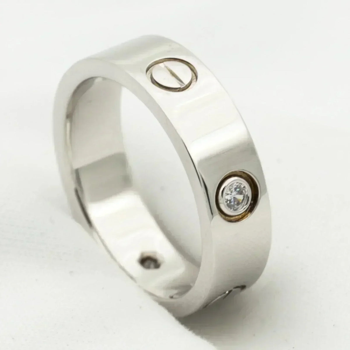 [Elowen jewels ]LOVE RING 5.5MM 3 DIAMONDS SILVER