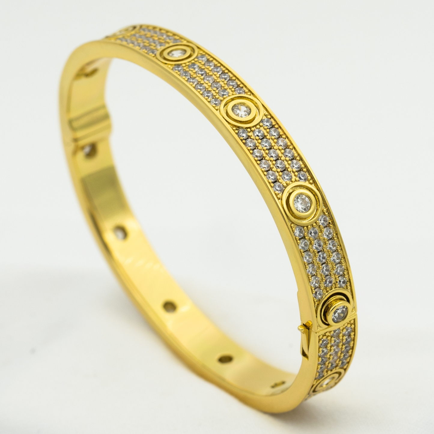 [Elowen Jewels ]LOVE BRACELET 6.1MM DIAMOND-PAVED 10 BIG DIAMONDS