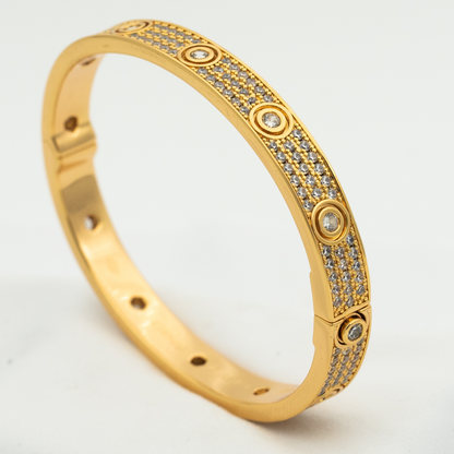 [Elowen Jewels ]LOVE BRACELET 6.1MM DIAMOND-PAVED 10 BIG DIAMONDS