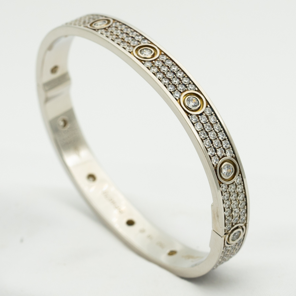 [Elowen jewels ]LOVE BRACELET 6.1MM DIAMOND-PAVED 10 BIG DIAMONDS