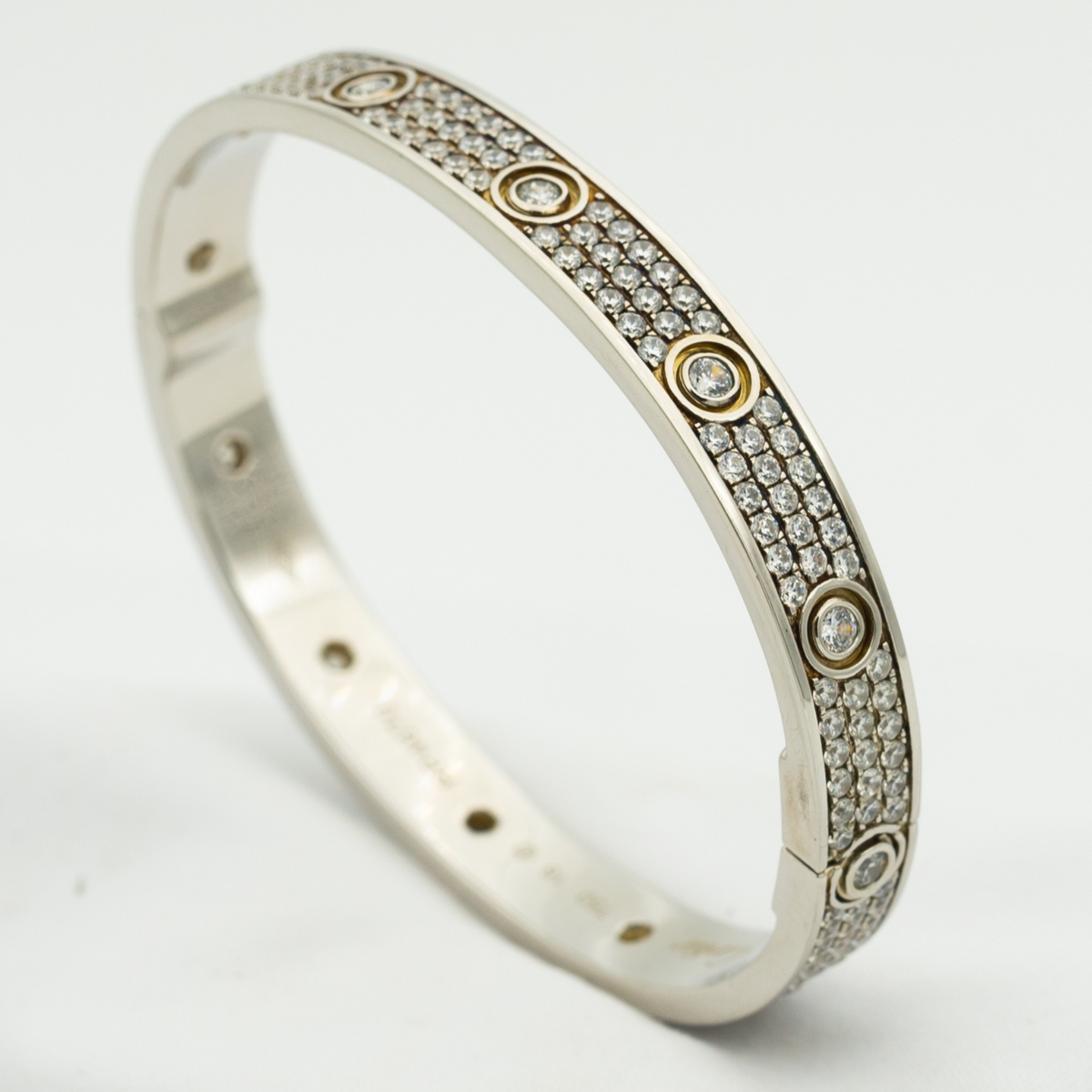[Elowen jewels ]LOVE ARMBAND 6,1MM MIT DIAMANTBESATZ 10 GROSSE DIAMANTEN