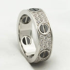 [Elowen jewels ]LOVE RING 5,5MM DIAMANT-PAVÉ KERAMIK