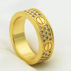 [Elowen jewels ]LOVE リング 5.5MM ダイヤモンド パヴェ
