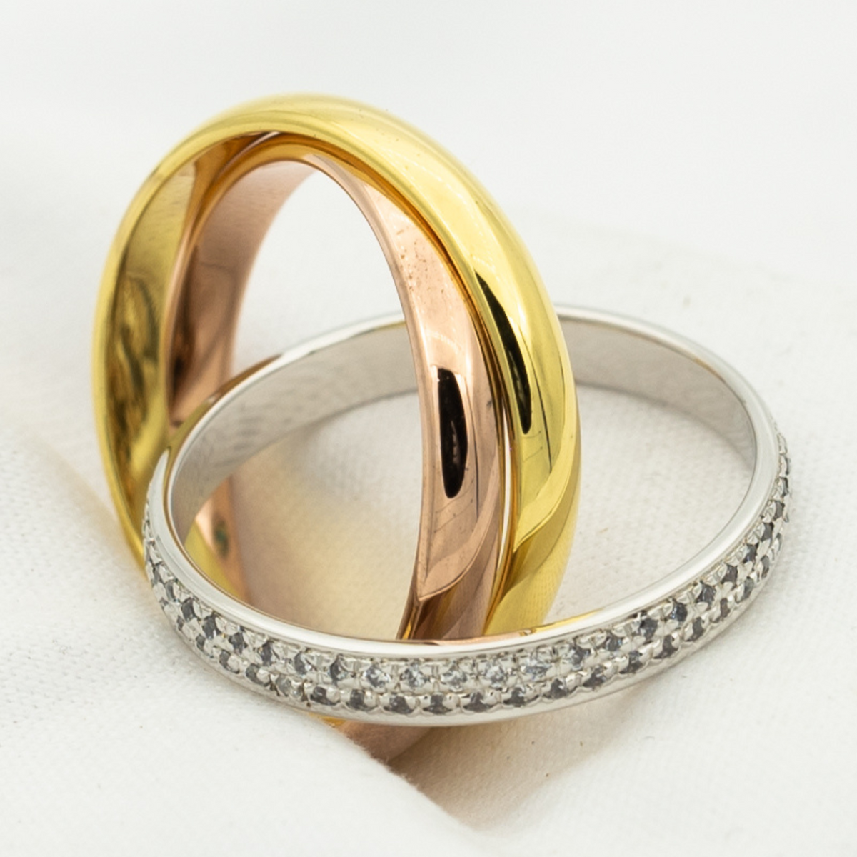 [Elowen jewels ]TRINITY-RING GOLD ROSÉGOLD SILBER DIAMANTEN