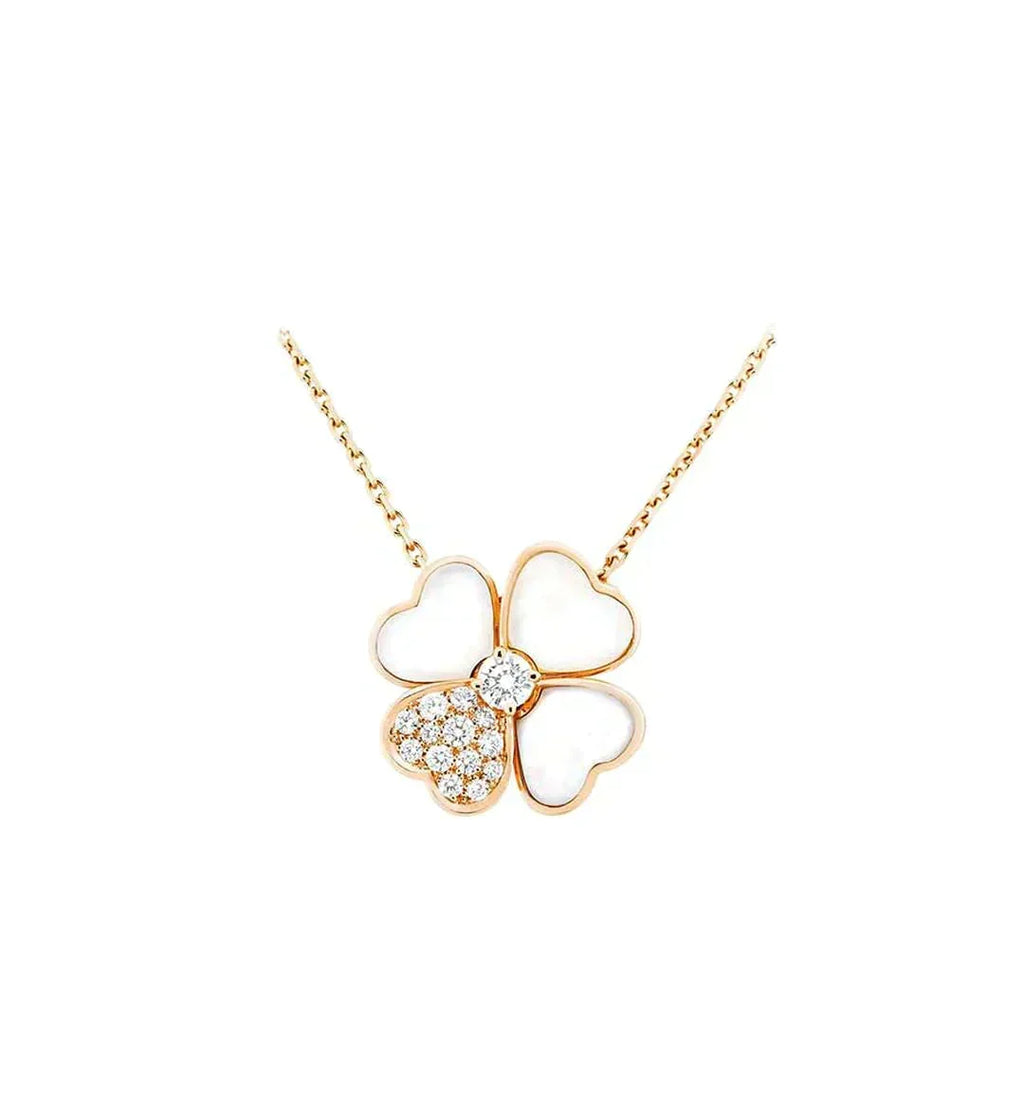 [Elowen jewels ]クローバー MOP ダイヤモンド ローズゴールド ネックレス