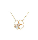 [Elowen jewels ]クローバー MOP ダイヤモンド ローズゴールド ネックレス