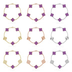 [Elowen jewels ] CLOVER 5 MOTIF VIOLET BRACELET COLLECTION